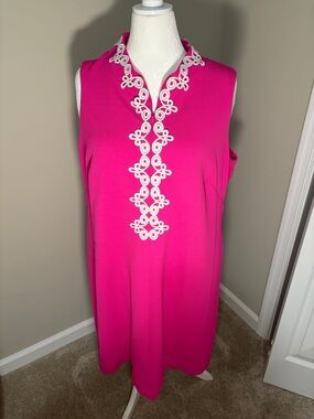 Jessica Howard Bright Pink Sleeveless Dress